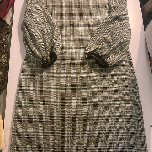 Max Studio Plaid Long Sleeve Knit Dress - Size M - Picture 2 of 3